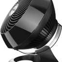 Vornado 560 Medium Air Circulator Floor Fan, 4-Speed, Quiet Fan for Bedroom, Office, Dorm Room, with Chrome Glide Bar Adjustable Tilt, Electric Cooling Fan, Black