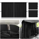 Set of 3 Car Window Shades, 1 Rear Seat Divider Curtain & 2 Rear Side Window Sun Shades, 95% Light Blocking Car Window Covers Privacy Protection Curtains for Breastfeeding,Taking a nap,Camping,