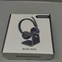 (Upgraded Version) Wireless Headset, Bluetooth Headset with Noise Cancelling Microphone, Best Headphones with Mic Mute & USB Dongle for PC/Computer/Laptop/Cell Phones/Remote Work/Call Center (Black)