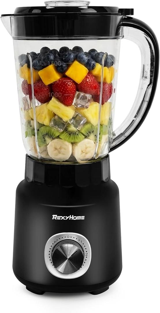 Blender, 700W Countertop Blenders for Kitchen, 50oz BPA-Free Jar, 3-Speed Blender for Smoothies, Shakes, Ice Crushing & Frozen Fruit