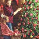 28 Pcs Candy Cane Ornaments for Christmas Tree Decoraions,Candy Cane Christmas Decorations,Plastic Peppermint Ornaments for Tree Party Hanging Decor Holiday Red and White Decoration (Red)