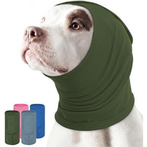 KOESON Adjustable Ear Wrap for Large Dogs, Soft No Shake Dog Ear Wraps Hematoma, Breathable Dog Ear Cover for Noise Protection, Neck Wounds, Pet Calming Hoodie for Thunder, Firework, Separation, L