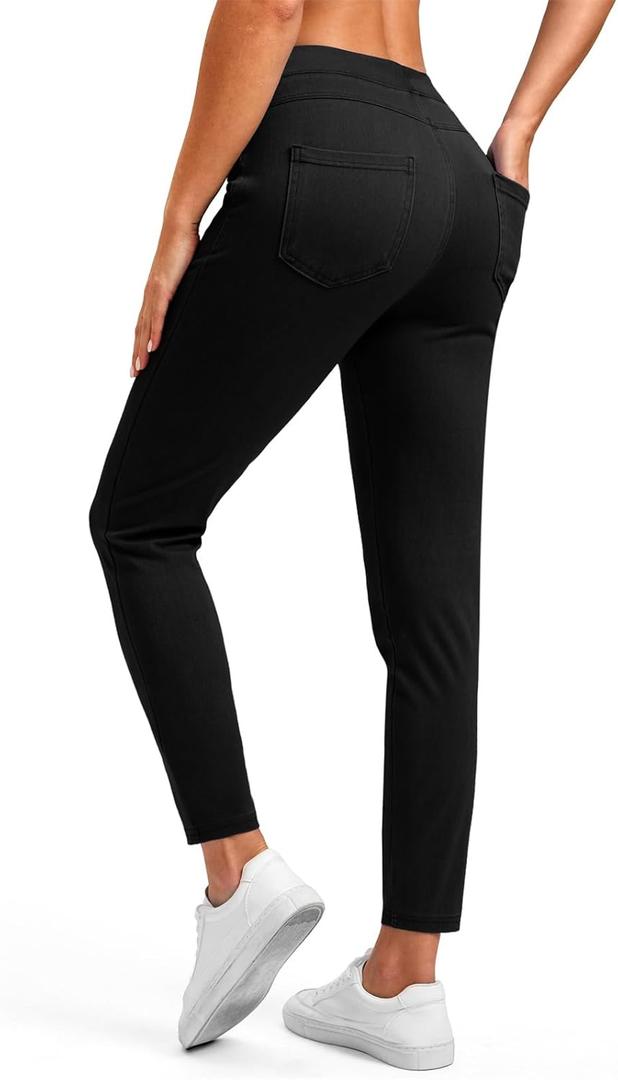 Rammus Jeggings Pull on Stretchy Jeans for Women High Waisted Skinny Jean Leggings Tummy Control Denim Pants with Pockets (X-Large)