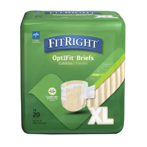 FitRight Optifit Briefs Diapers XL Adult Underwear 56-64” 20 pack 
