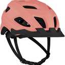 Retrospec Lennon Bike Helmet with LED Safety Light Adjustable Dial & Removable Visor Matte Melon