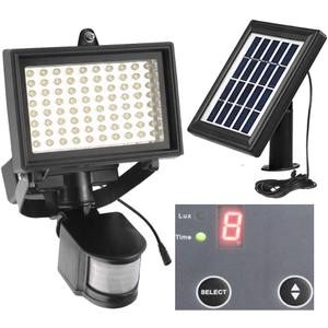 SUNLONG Solar Motion Lights Outdoor Waterproof Motion Sensor Outdoor Lights Digital Adjustable PIR Security Lighting for Front Door Patio Deck Pathway (Natural White)