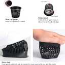 ORIMERC 25 Pack 3 inch Net Cup Pot with 25 feet Hydroponic Self Watering Wick & 25 Pcs Plant Label Aquaponics Mason Jar Insert Orchid Rimmed Netted Basket Slotted Mesh Garden kratky Growing Vegetable