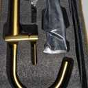 KENES Brushed Gold Tall Bathroom Faucet, Single Handle Vessel Sink Faucet Single Hole, Modern Bathroom Vanity Faucet with Pop Up Drain and Supply Lines, KE-9005C-4