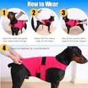 Dog Anxiety Vest - Skin-Friendly Calming Shirt for Thunder, Fireworks, Vet Visits & Separation Anxiety – No Medicine or Training Needed – Suitable for  Dogs, XL-Chest(22"-34.6"), Rose 