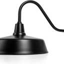 21 inch Barn Lights Outdoor Gooseneck Lighting, Dusk to Dawn Black Exterior Barn Lights, Farmhouse Wall Lighting Fixtures with Sensor for Porch Garage (1, 21" Diameter)