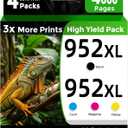 Ubinki 952XL Ink Cartridge Combo 4-Pack Compatible for HP 952 XL HP952 HP952XL Black Cyan Magenta Yellow