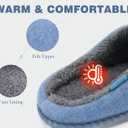 KuaiLu Womens Supportive Memory Foam Slippers Felt Fuzzy Lined Heel Cushion Lightweight House Shoes for Indoor Outdoor