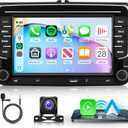 8 Core 6G+128G Car Radio Stereo for VW Volkswagen Seat Golf Passat Jetta Beetle Tiguan Touran EOS, CarPlay Android Auto, 7'' Touch Screen Stereo with Backup Camera, Bluetooth Radio for VW, GPS WiFi