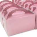 TIMESEEK 30-Pack Blush Pink Gable Treat Boxes with Handles - 6" Pop-Up Party Favor Gift Boxes for Birthday, Wedding, Baby Shower, Eco-Friendly Candy, Cookie, Goodie Bags for Kids, Bachelorette Decor