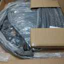 ANOW Hanging Swing Chair with Stand Included, Heavy Duty Hammock Chair with Stand and Removable Padded Cushion, Max 400 Lbs, Dark Grey