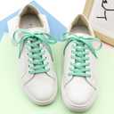 DELELE Flat Shoe Laces for Sneakers: 6/25 inch Narrow Athletic Shoelaces 2 Pair (12 Fruit Green)
