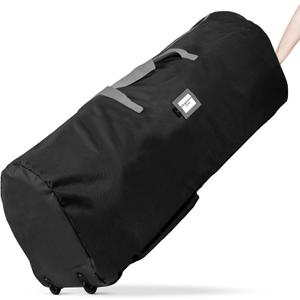 Handy Laundry Rolling Tree Storage Bag - For 9-Foot Artificial Christmas Holiday Tree. Zippered Bag, Carry Handles and Wheels for Easy Transport. Protects Against Dust, Insects, and Moisture. (BLACK)