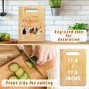 Chicken Merry Christmas Cutting Chopping Board for Kitchen, Christmas Chicken Kitchen Decor, Winter Xmas Rooster Boo Bamboo Cutting Boards for Friends Family Party Hostess