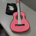 Smartxchoices 38" Acoustic Guitar Bundle with Gig Bag Strap Pitch Pipe Extra Strings Set Pick PINK 6 String for Beginners Starter Kids Girls Youths Students Right-handed (PINK)