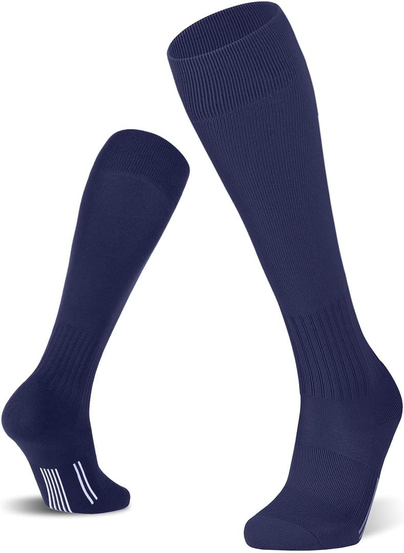 FITRELL 2 Pack Baseball Soccer Softball Socks for Kids Youth Men & Women Over-the-Calf Knee High Socks,  Size: S