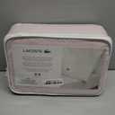 Lacoste 100% Cotton Percale 4-Piece Sheet Set  Cool, Crisp, Matte, and Durable, Oeko-Tex Certified  Solid, Iced Pink, Standard King