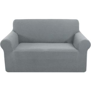 U-NICE HOME Loveseat Cover Stretch Couch Cover Sofa Cover Sofa Slipcover Furniture Protector for 3 Cushion Couch Sofa Pet Friendly(Loveseat, Grey)