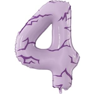 K-pop Tattoo 40 Inch Number 4 Foil Balloon, Anime Themed Big Large Number Balloon for K-pop Anime Themed Boys Girls Birthday Anniversary Party Decorations