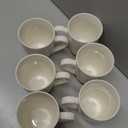 6 Pack Ceramic Coffee Mugs Set, 12 OZ Porcelain Coffee Cups with Handle, Hot Tea, Americano, Mocha, Milk, Latte, Snow, Dishwasher and Microwave Safe, Set of 6 White