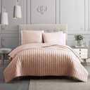 Riverbrook Home Moonstone 3-Piece Coverlet Collection Quilt Set, King, Blush