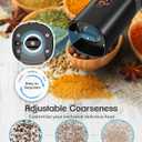 Electric Salt and Pepper Grinder Set, New Rechargeable Salt and Pepper Mill with Charging Base, Adjustable Coarseness Shakers with LED Light, One Hand Operation for Kitchen Appliances Gifts for Women