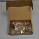 Ravinte 10 Pack Single Hole Round Cabinet Knobs and Pulls - Champagne Bronze Kitchen Drawer Hardware