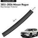 Rear Bumper Protector Compatible with Nissan Rogue 2021 2022 2023 2024 2025 2026 Accessories External Rear Bumper Protector ABS Material Matte Black Trunk Door Entry Guards