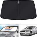 KUST Windshield Sun Shade for 2006-2011 BMW 3 Series Sedan Sunshade Window Sun Visor Protector Foldable Blocks UV Rays Keep Your Car Cooler