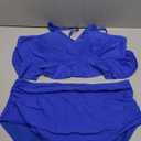 Tempt Me Women Two Piece Swimsuits High Waisted Bikini Set Ruffle Flounce Tummy Control Bottoms Bathing Suit, XL