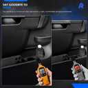 Front Door Side Storage Box Compatible with Chevy Silverado/GMC Sierra 1500 2500 HD 3500 HD 2010 2011 2012 2013 2014 Door Panel with Release Handle Below Armrest, Side Door Organizer Insert Tray liner
