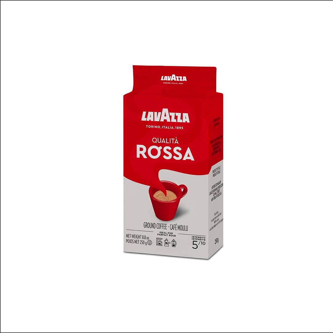 LAVAZZA Qualita Rossa Brick Coffee, 8.8 OZ (8.8 Ounce (Pack of 1)) BB 9/30/25 LAVAZZA Qualita Rossa Brick Coffee, 8.8 OZ (8.8 Ounce (Pack of 1)) BB 9/30/25