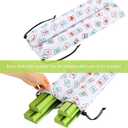 Mahjong Racks with Pushers, Light Green Wooden American Mahjong Tile Pushers and Racks Set of 4, with White Printed Mahjong Racks Drawstring Bag, Mahjong Accessories (19.68 Inches), 19.68" L x 2.55" W x 1.06" H