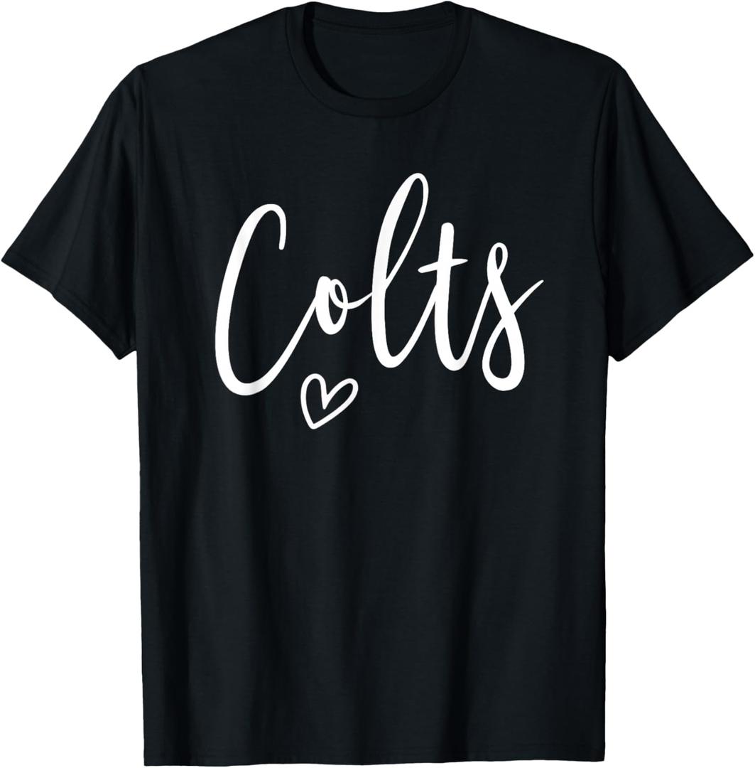 Colts High School Colts Sports Team Women's Colts T-Shirt (Blue, M)