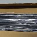 Tension Curtain Rods 27-109 Inch, 1"Diameter Shower Curtain Rod Spring Long Adjustable for Bathroom Windows Closet No Drilling No Rust, Black