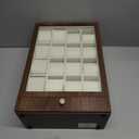 Homde Watch Box Wooden Display: Large Wood Storage for Men's Nightstand - Timeless Home Organizer (L Size)