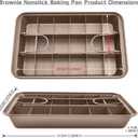 Brownie Pan with DividersNonstick Carbon Steel Baking Loaf Pan Baking Pan Baking Pan18 Pre-Cut Square Molds for Brownie Bite, Cake, Fudges and Chocolate