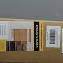 No Drill Cordless Bamboo Roman Shades, 33" W × 48" H, Highfield Teak