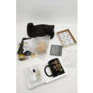 Zopeal 2026 Graduation Gift Basket Set for Her, Personalized Grad Gifts with Candle, Mug, Wine Glass, Jewelry, Socks & Banner, College High School Nursing Master Phd Graduation Gifts(Black)