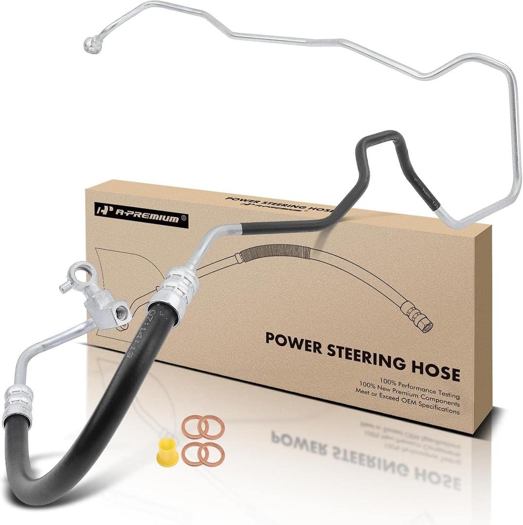 A-Premium Power Steering Pressure Hose Line Assembly Compatible with Infiniti FX35 2003 2004 2005 2006 2007 2008, V6 3.5L AWD, Pump To Gear/Rack Pinion