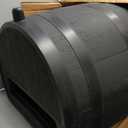 RTS Home Accents 50-Gallon ECO Rain Barrel Made with 100% Recycled Plastic, Flat Back Rain Water Collection Barrel, Black