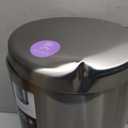 simplehuman 4.5 Liter / 1.2 Gallon Round Bathroom Step Trash Can, Brushed Stainless Steel