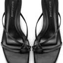 Women's Strappy Kitten Heel Flip Flop Sandals Thong Heeled Square Open Toe Low Heels for Dressy Casual Party Fashion, 6