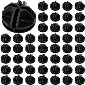 48 Pieces Cube Connectors Plastic Storage Wire Cube Organizer ABS Connectors for Modular Closet Storage Organizer and Wire Shelf (Black)