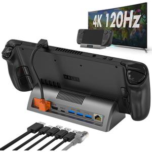 Steam Deck Docking Station - 4K@120Hz HDMI, Gigabit Ethernet, 3 USB 3.0 Ports Steam Deck Docking Station - 4K@120Hz HDMI, Gigabit Ethernet, 3 USB 3.0 Ports