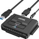Unitek USB 3.0 to IDE and SATA Converter External Hard Drive Adapter Kit for Universal 2.5/3.5 HDD/SSD Hard Drive Disk, One Touch Backup Function, Included 12V/2A Power Adapter